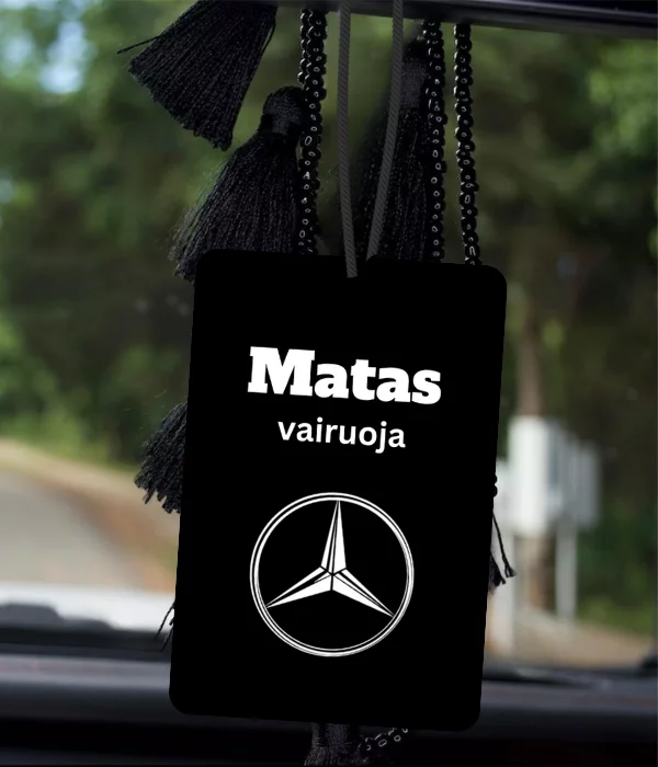 Personalizuotas automobilio kvapukas su vardu ir auto logo, 4 nuotrauka