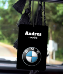 Personalizuotas automobilio kvapukas su vardu ir auto logo, 7 nuotrauka