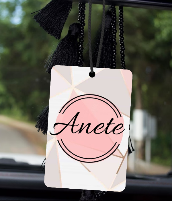Personalizēts automašīnas aromatizators ar vārdu
