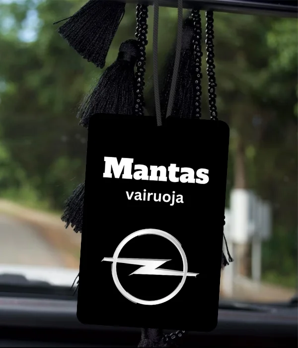 Personalizuotas automobilio kvapukas su vardu ir auto logo, 3 nuotrauka