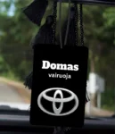 Personalizuotas automobilio kvapukas su vardu ir auto logo, 2 nuotrauka