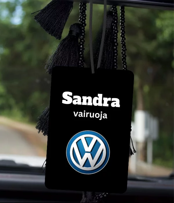 Personalizuotas automobilio kvapukas su vardu ir auto logo, 6 nuotrauka