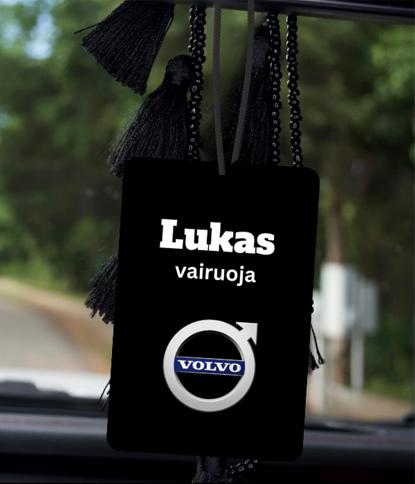 Personalizuotas automobilio kvapukas su vardu ir auto logo, 7 nuotrauka