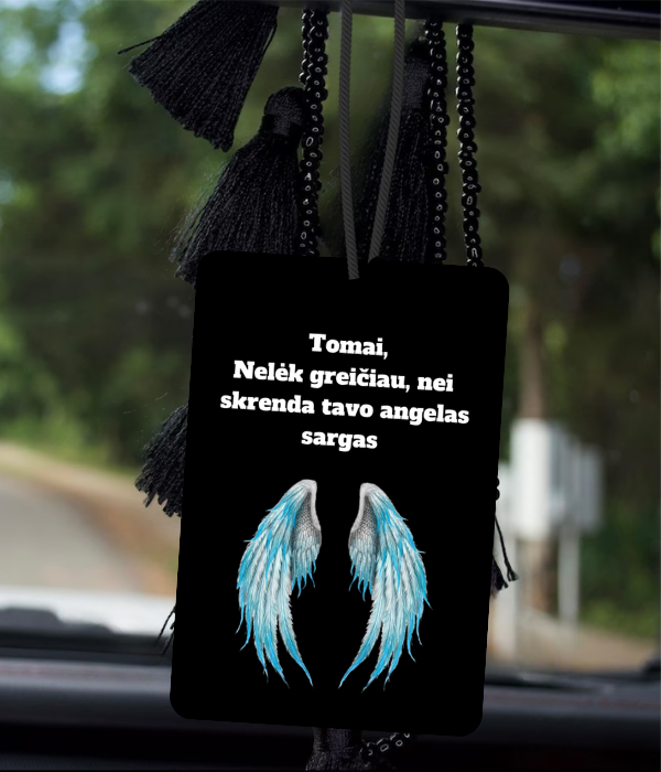 Personalizuotas automobilio kvapukas „Angelas“