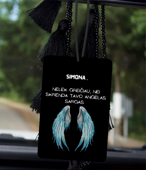 Personalizuotas automobilio kvapukas „Angelas“