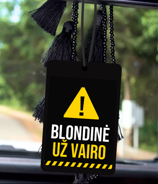 Automobilio kvapukas Blondinė už vairo